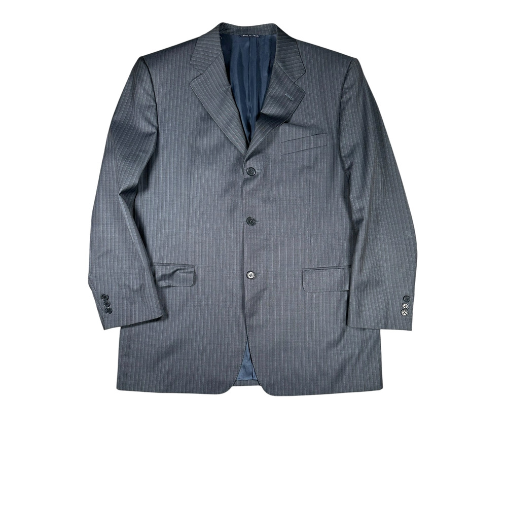 Canali Proposta Wool Blazer Mens 52R IT / 42R US Super 120s Italy Blue Pinstripe